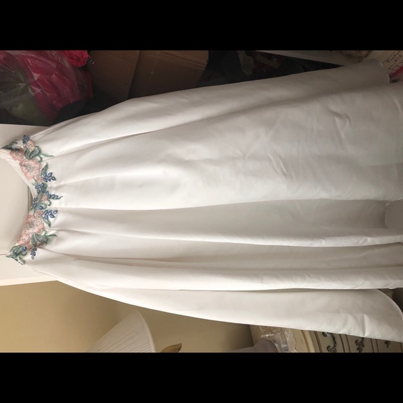 Tiffany Designs White Two Piece Floral Prom Dress - Picture 8 of 8